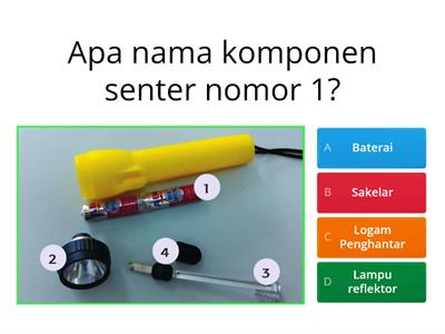 Quiz Komponen Listrik dan Fungsinya (Kelas 6 SD)