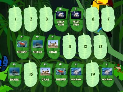 OCEAN ANIMALS MEMORY GAME 