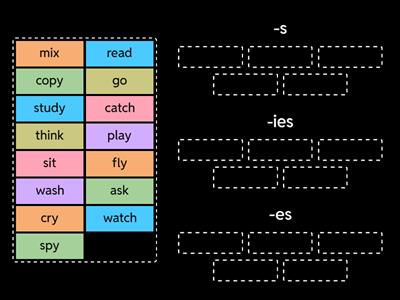 third person verbs (present simple)