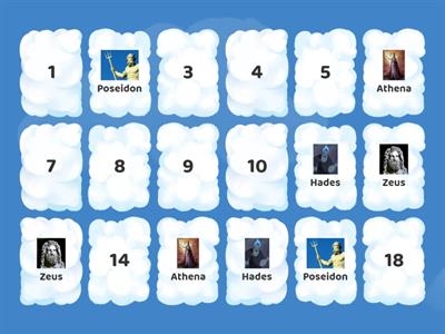 The Gods and Goddesses - Memory Game!