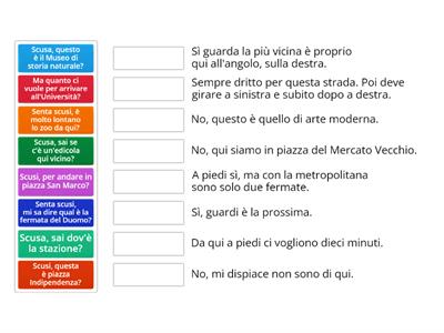 Chiedere e dare indicazioni stradali_abbinamenti