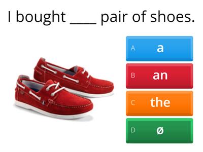 Articles (a, an, the and no article) 