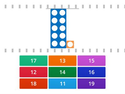 match teen numbers with numicon