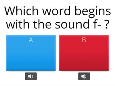 Listening quiz: Sound f- and b- 