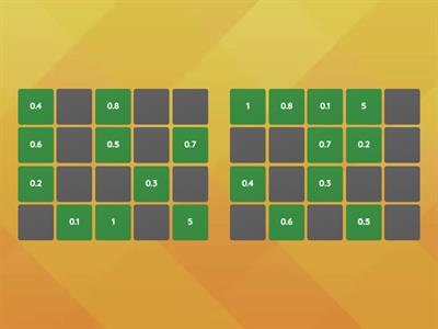 لعبه الذاكره عن الكسور صف السادس 