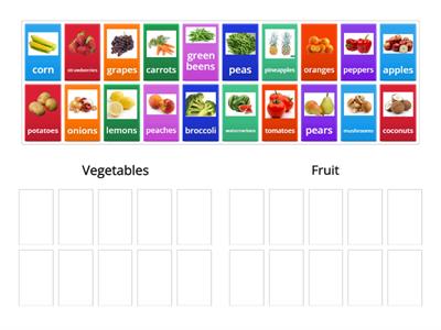 Fruit and vegetables - sorting