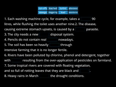 Vocabulary. When is water safe to drink? 