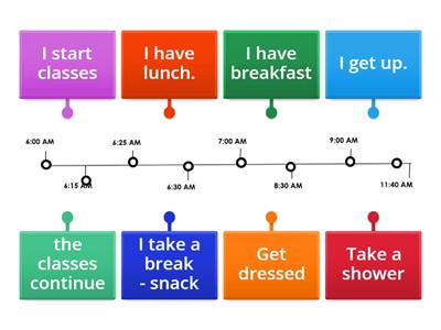 The timeline- daily routine