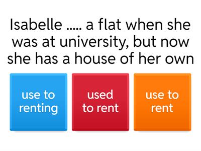 Used to, be used to, get used to - Activity 2