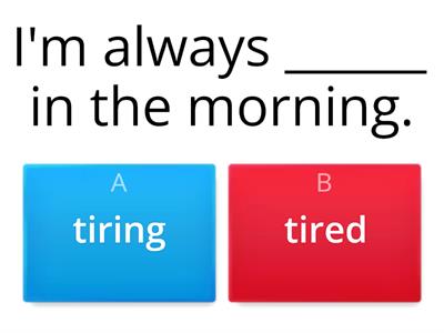  -ing vs. -ed adjectives 