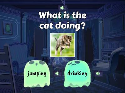 What is the cat doing?