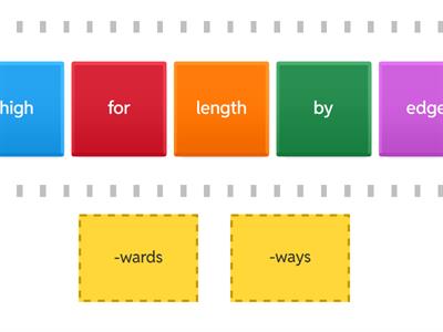 -wards or -ways Speed Sort