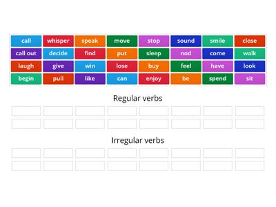 Regular or irregular verb