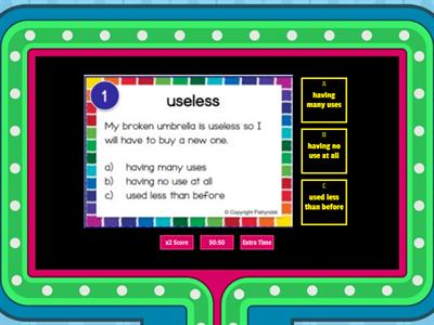 Suffixes -ful, -less