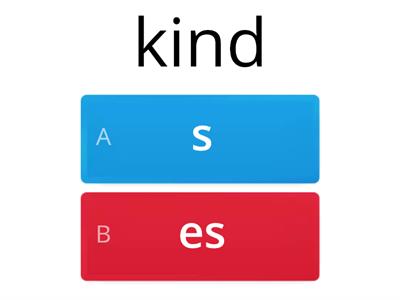 Suffix s or es? Wilson 2.3