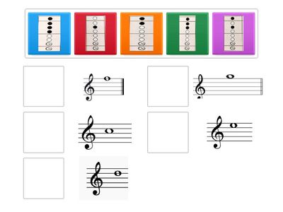 1. C to G 中音直笛-指法對音