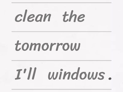 Future Simple. Put the words into correct order