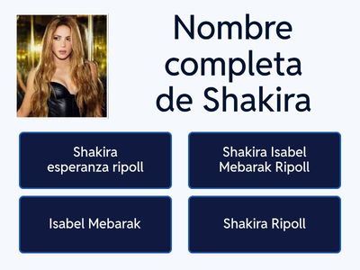Cuestionario de Shakira (edición 2025)