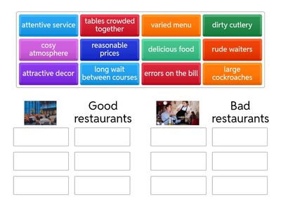 Good and bad restaurants