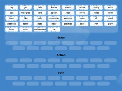State vs action verbs or both sort out 2