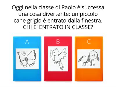 Il cagnolino in classe di Paolo (Comprensione orale del brano)