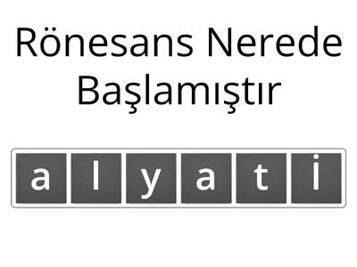 7. Sınıf Sosyal Bilgiler Anagram 