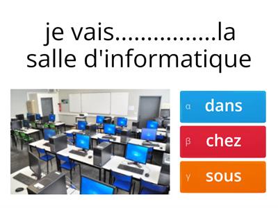 les articles contractés au/ à la / à l'/ aux et les prépositions