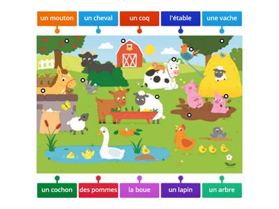 la ferme - lecture de mots