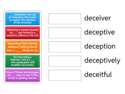 Word Building for C2 Proficiency - DECEIVE