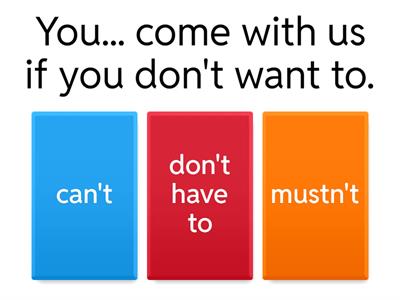 Modals of Obligation, Permission and Prohibition-Int. IV