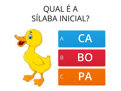 QUAL É A SÍLABA INICIAL?