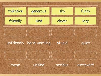 EF Pre-Inter 1B Personality Opposites