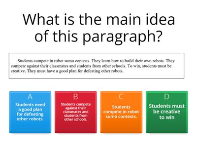 Grade 3 - Main Idea & Supporting Details