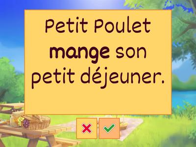 Petit Poulet - present to past verbs