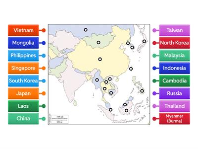 East Asia Map Labeling Practice