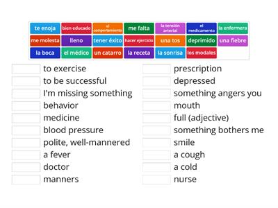 Vocabulario cap 6 el bienestar