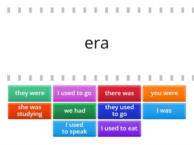 Y10 ES El imperfecto - key verbs