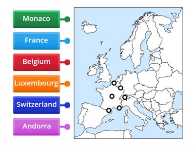 Level 1 - French speaking countries in Europe