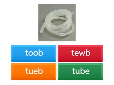 select the spelling  oo, ew, ue or u-e