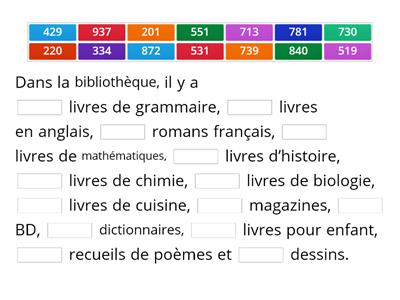 Les nombres 100-1000