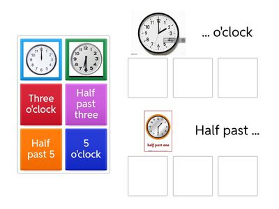 Hours (o'clock and half past ...)