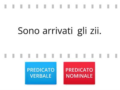 Predicato verbale e nominale