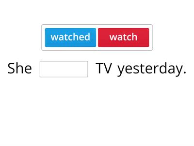 Complete the sentences with the verbs into the Simple Past