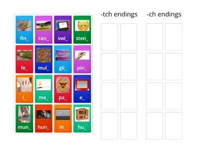 -tch / -ch ending sort