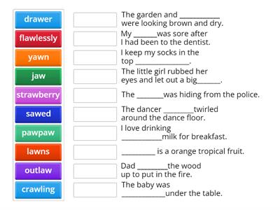 CTC 2A 'aw' Sentences