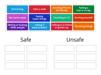 Coping Skills - Safe/Unsafe