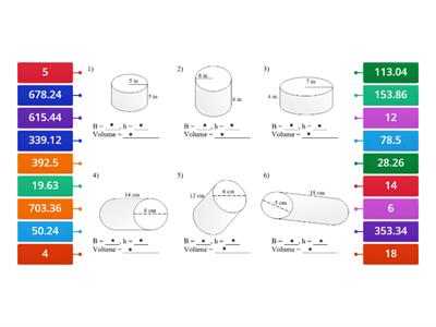 Volume of Cylinders