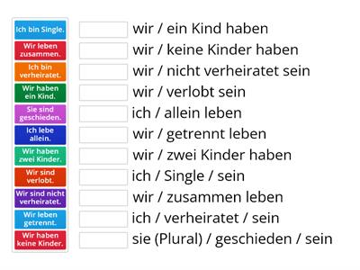 Momente A1.1 [Lektion 2] [Grammatik] Ich bin verheiratet