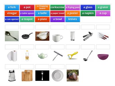  Kitchen Utensils Match-Up