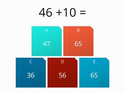 Maths assessment quiz